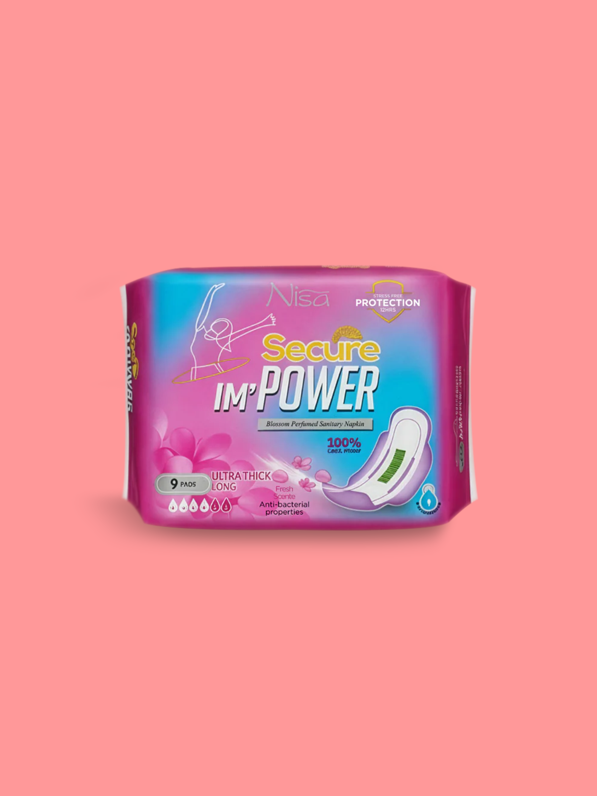 Long Ultra Thick Secure Pads 9 Pcs