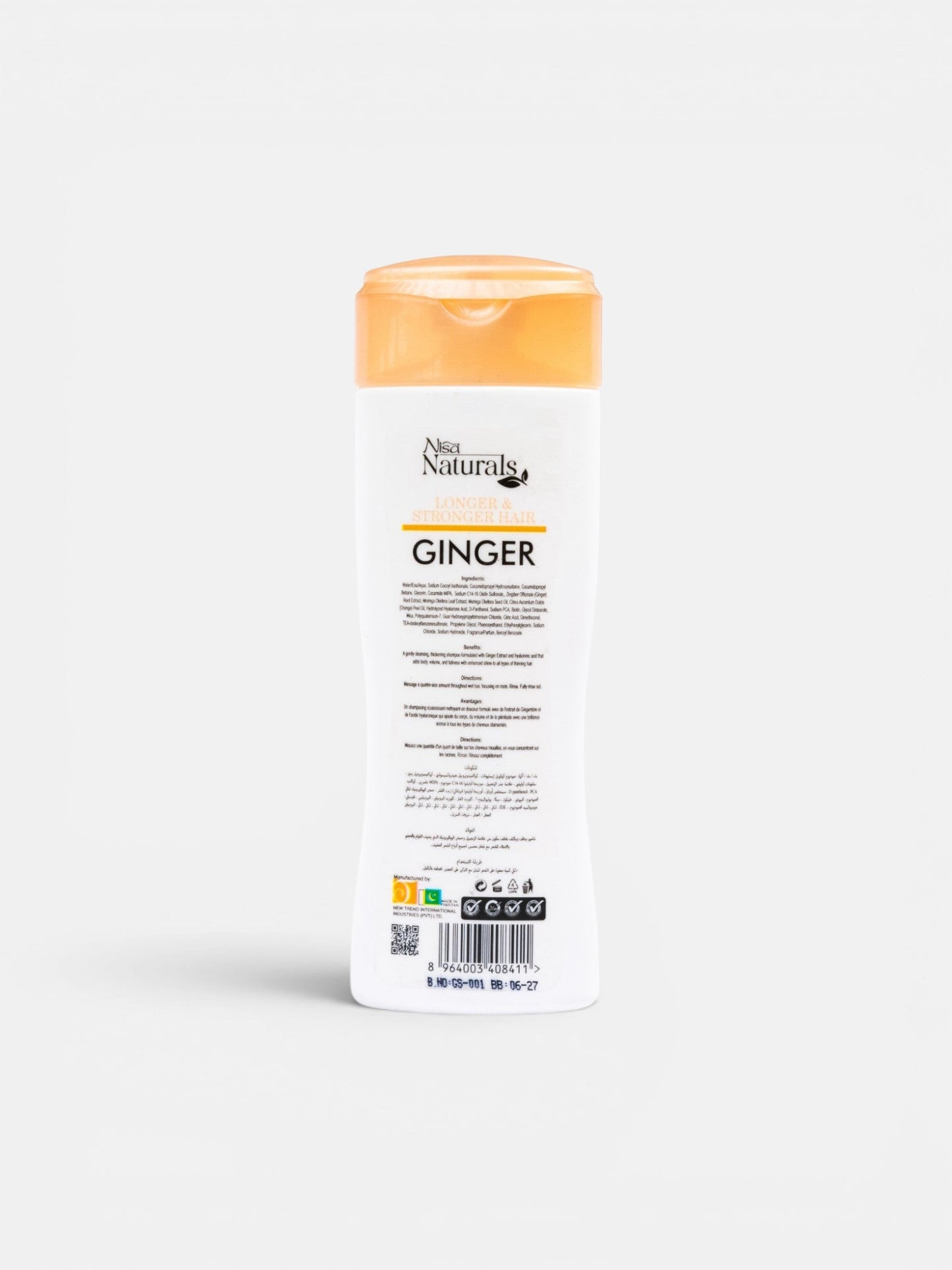 Ginger Longer & Stronger Hair Shampoo 250ml