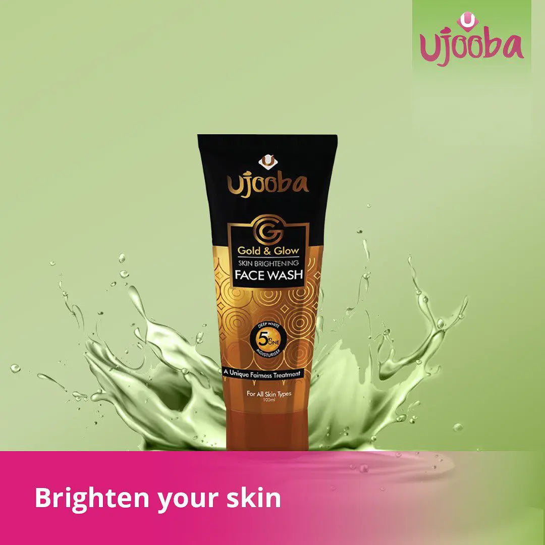 Gold & Glow Skin Brightening Face Wash 60ml - Ujoobabeauty